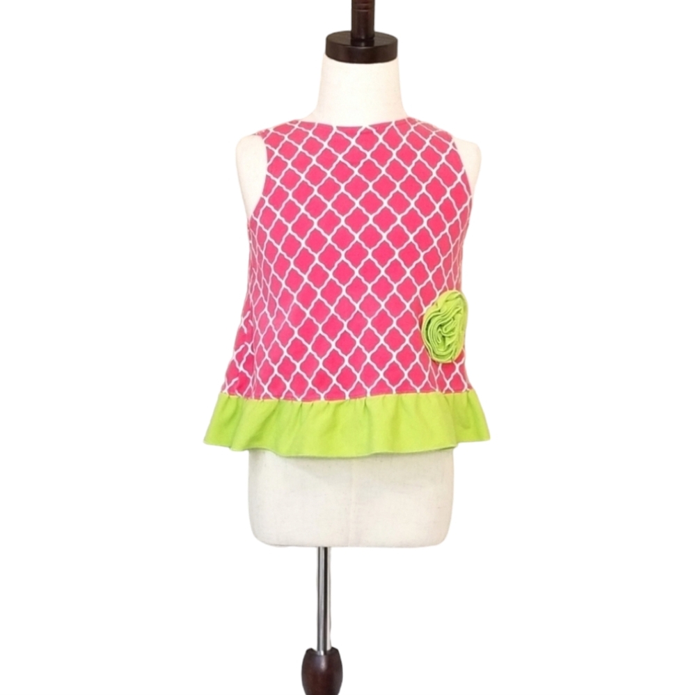 Boutique Baby Girl Ruffle Set – Pink & Lime – Size Large (Infant)
